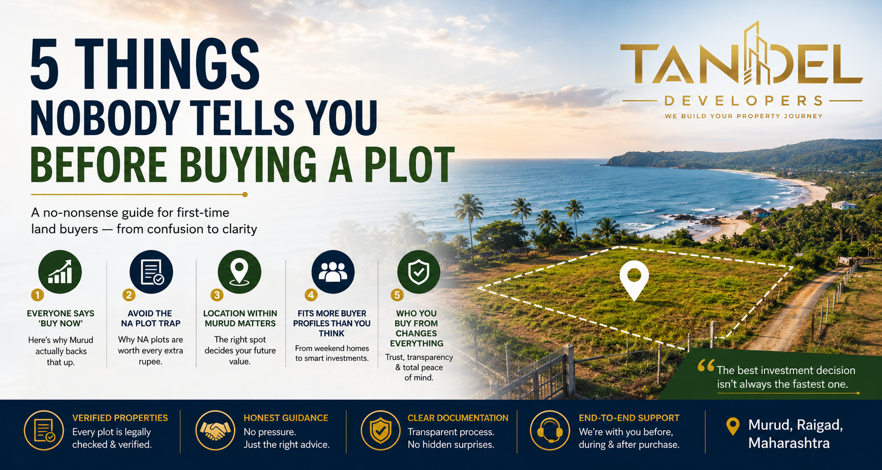 5 Things Nobody Tells You Before Buying a Plot in Murud 5 Things Nobody Tells You Before Buying a Plot in Murud