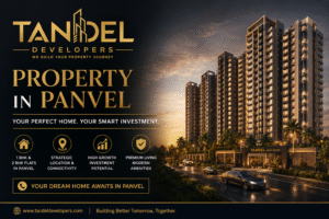 Property in Panvel featuring premium 1 BHK and 2 BHK flats by Tandel Developers.