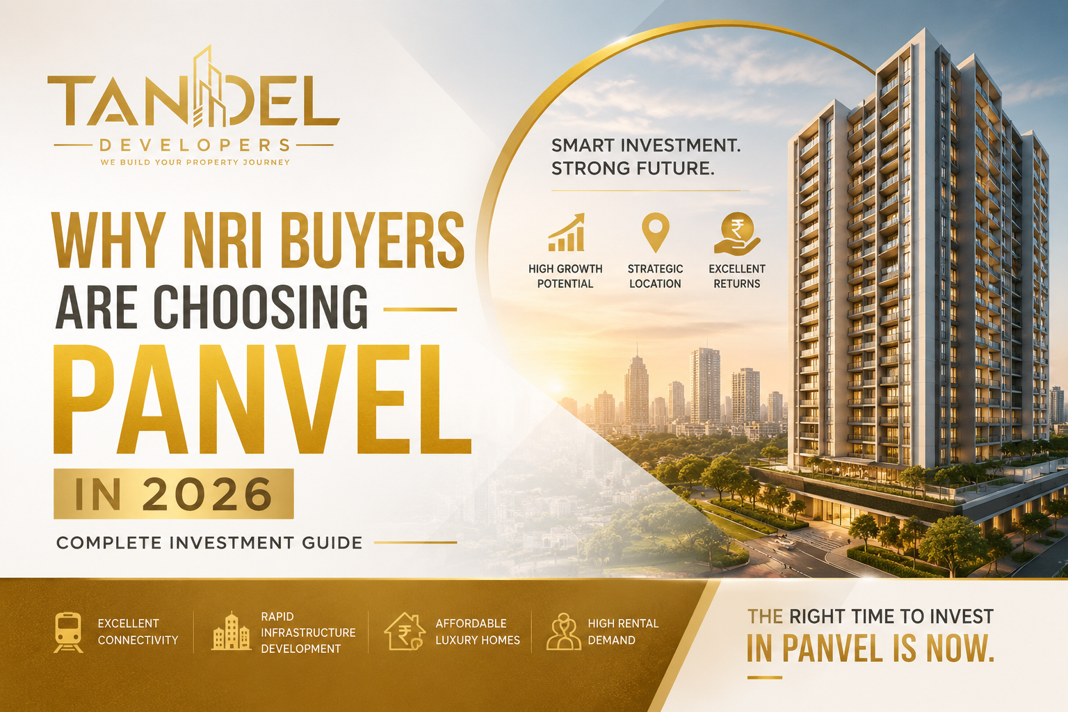 Premium residential property in Panvel showcasing why NRI buyers are investing in Panvel in 2026 with Tandel Developers.